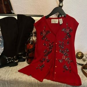 # 68. Vintage beaded vest
